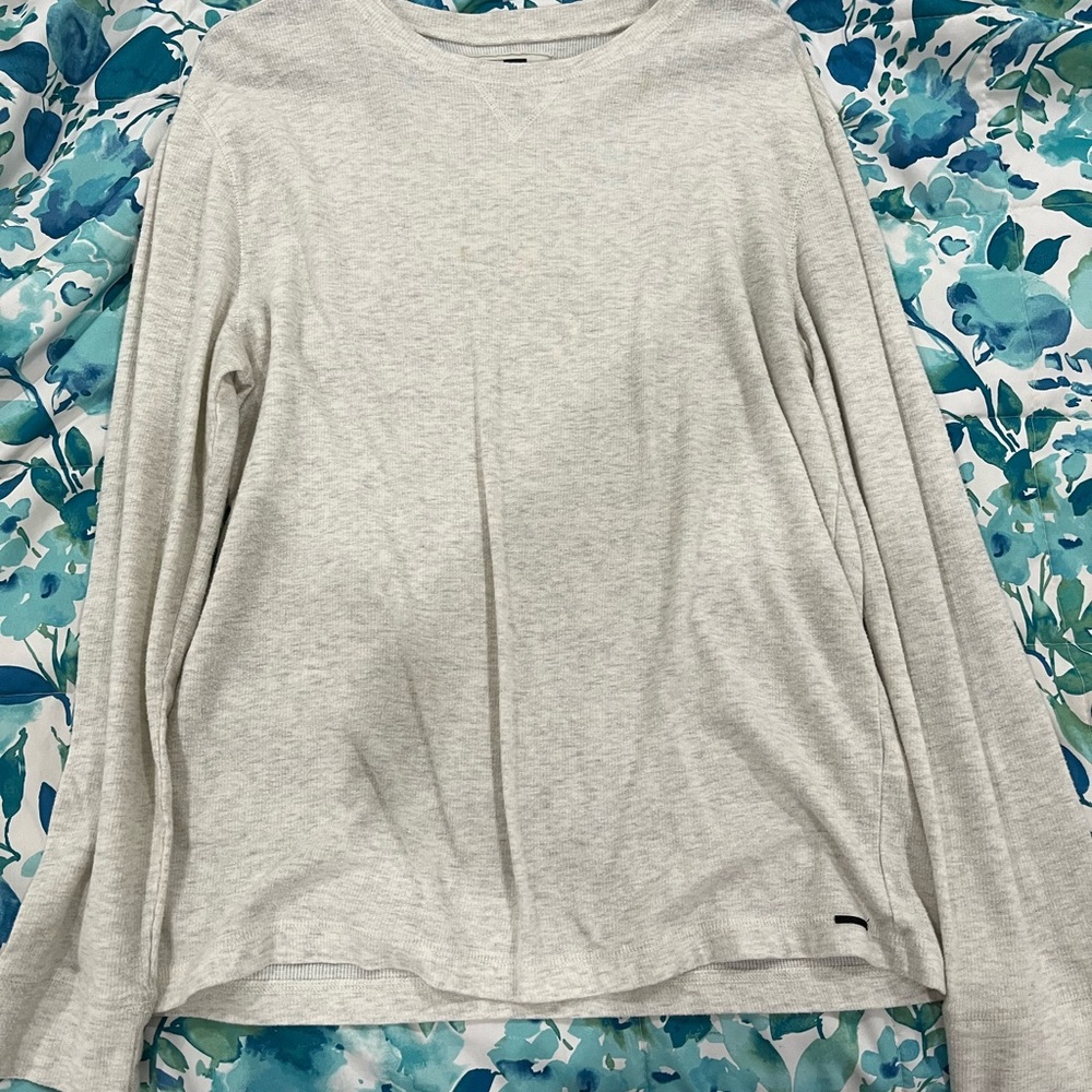 On the Byas Heather Gray Long Sleeve Tee